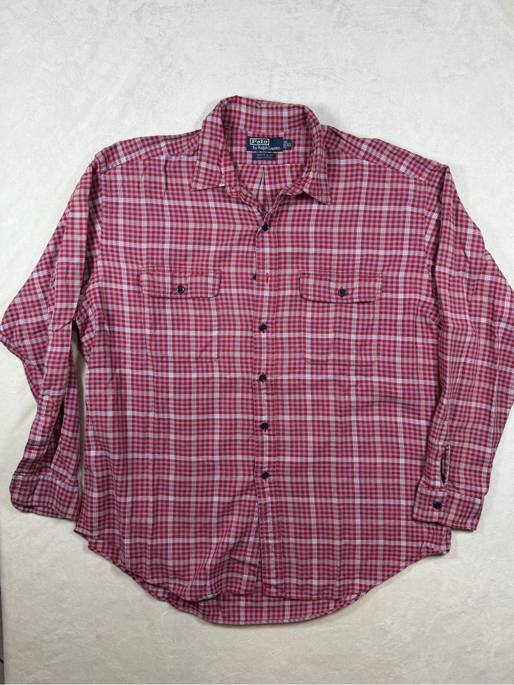 Polo Ralph Lauren XL Western Red Plaid Long-Sleeve Flannel Shirt